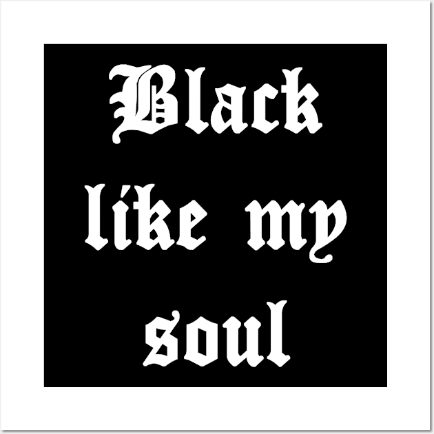 Black like my soul Wall Art by Injustice